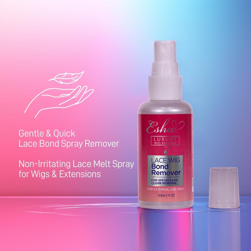 ESHA Absolute Lace Bond Remover (60ML) - Non-Irritating Formula - Highly Effective - Adhesive, Extension, & Lace Remover - Quick Removal - Image 4